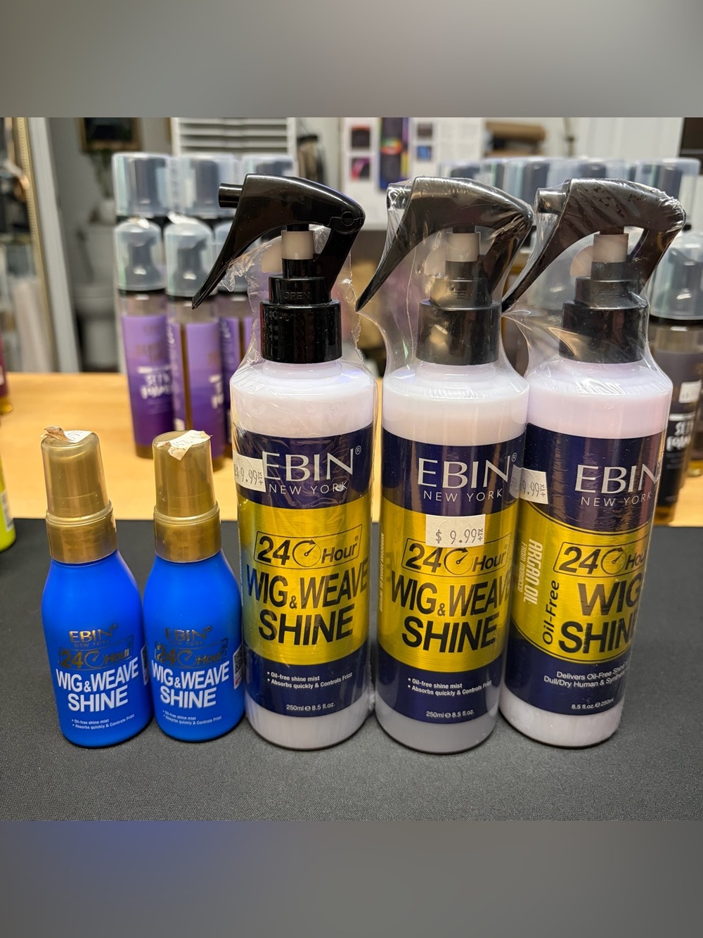 Lot of 5 Ebin New York 24 hour Wig & Weave Shine